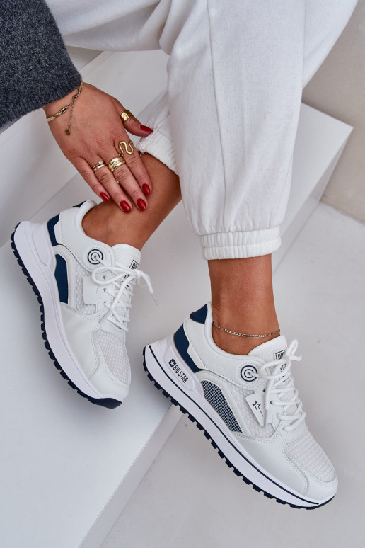 tênis À modalo de tênis Feminino Big Star NN274A103 HI-POLY SYSTEM Branco-azul escuro tênis À modalo de tênis Feminino Big Star NN274A103 HI-POLY SYSTEM Branco-azul escuro