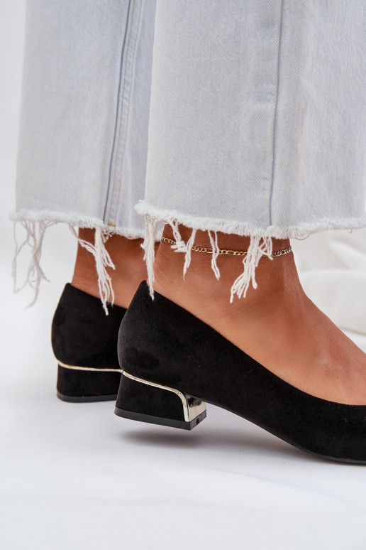 Sapato De salto baixo I Szpiczastymi Noskami cor preta Terilara