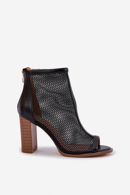 sandálias com salto com uma bota cor preta Taniffia sandálias com salto com uma bota cor preta Taniffia