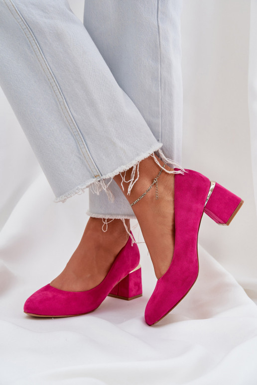 Eko Sapatos de camurça com salto cor rosa Veniffia Eko Sapatos de camurça com salto cor rosa Veniffia