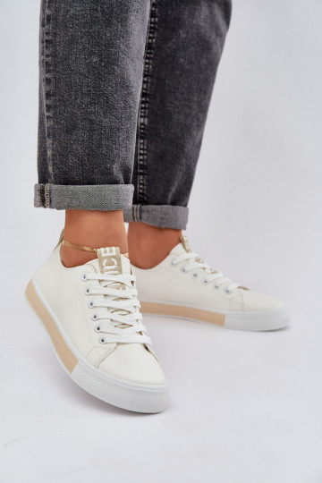 Tênis modelo clássico cor dourada Ville 2