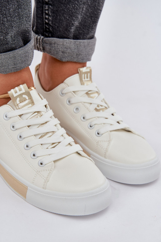 Tênis modelo clássico cor dourada Ville Tênis modelo clássico cor dourada Ville