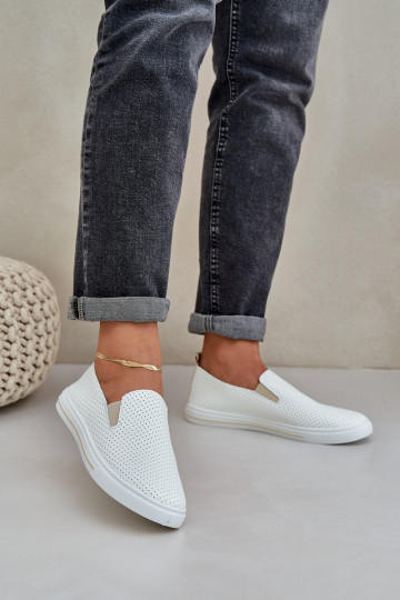 Um modelo atraente Eko Pele Feminino Tênis sapatos casuais com uma nota cor de marfim Zalinne 2