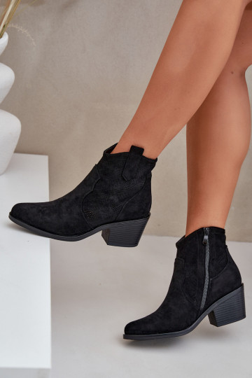 botas estilo coParaboy Casal o castelo Eko Camurça a céu aberto S.Barski HY51-061 cor preta