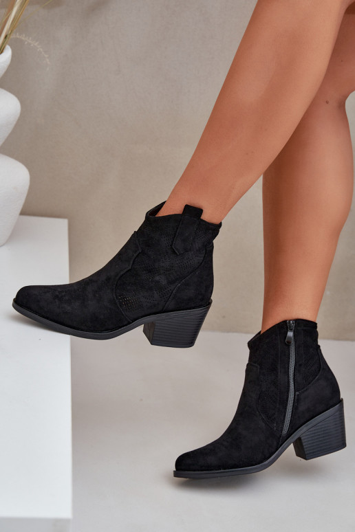 botas estilo coParaboy Casal o castelo Eko Camurça a céu aberto S.Barski HY51-061 cor preta