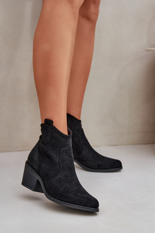 botas estilo coParaboy Casal o castelo Eko Camurça a céu aberto S.Barski HY51-061 cor preta