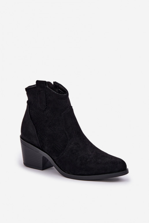 botas estilo coParaboy Casal o castelo Eko Camurça a céu aberto S.Barski HY51-061 cor preta
