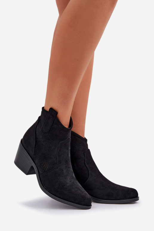 botas estilo coParaboy Casal o castelo Eko Camurça a céu aberto S.Barski HY51-061 cor preta