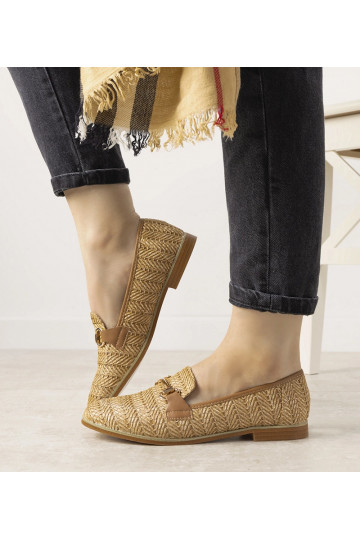 Mocassins trançados camelo... 2