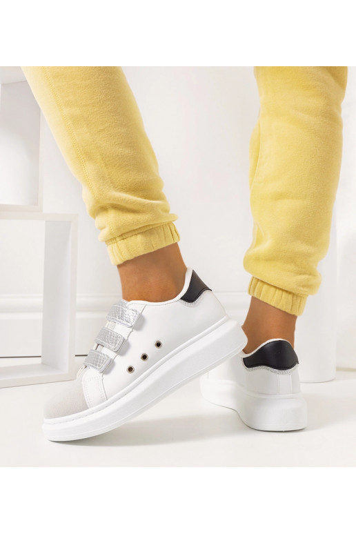 Tênis feminino Herrick branco e prata