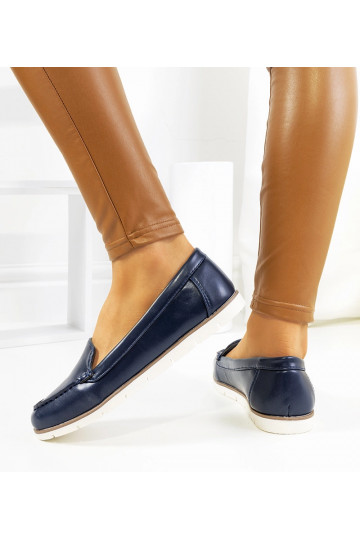 Mocassim feminino azul... 2