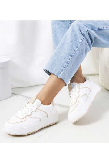 Tênis feminino branco e...