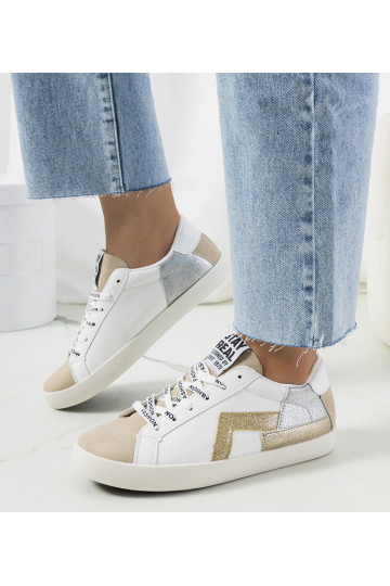 Tênis Amaal branco brilhante