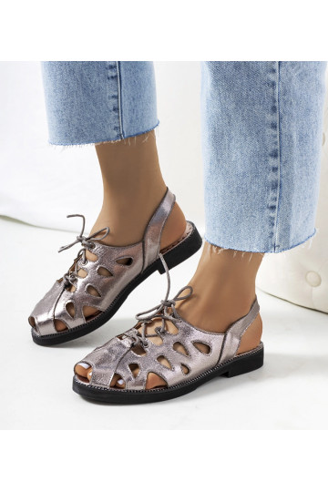 Sandálias Vlis cinza com...