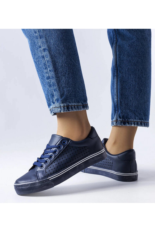 Tênis Joffre eco-couro azul marinho