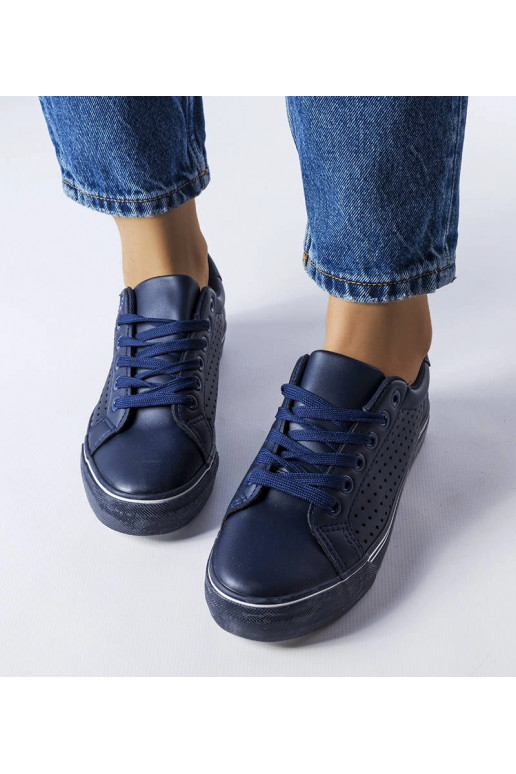 Tênis Joffre eco-couro azul marinho