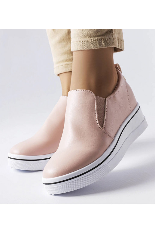 Tênis de cunha slip-on rosa Francoeur
