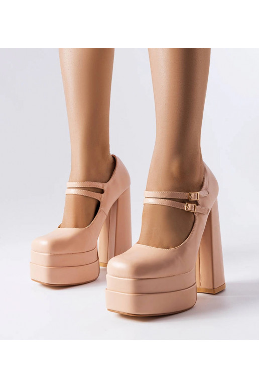 Sapatos de salto alto bege Chouinard