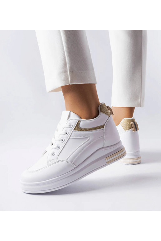 Tênis branco com apliques de glitter...