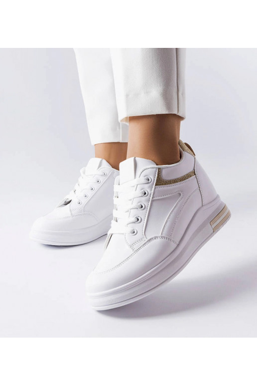 Tênis branco com apliques de glitter...