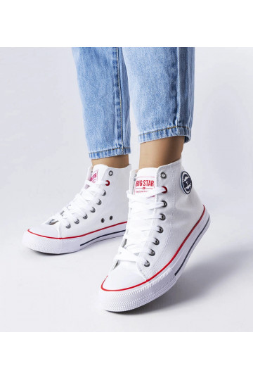 Tênis cano alto branco...