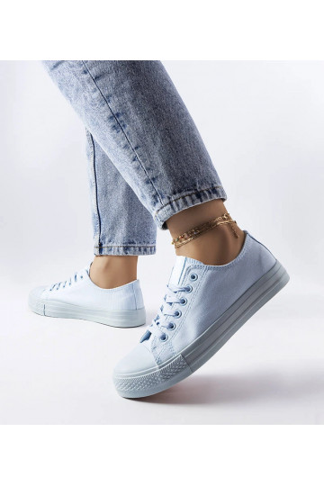 Tênis de tecido azul esmeraude 2