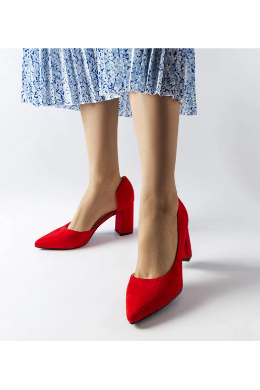 Sapatos vermelhos Sargent com salto...
