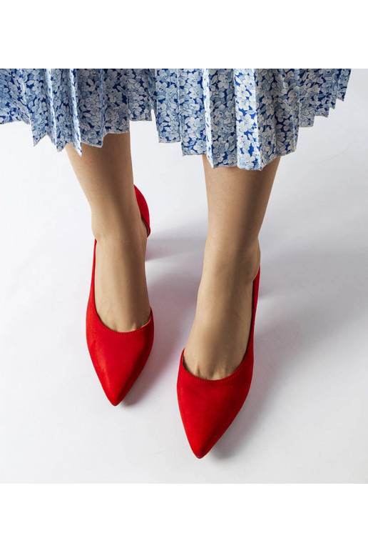 Sapatos vermelhos Sargent com salto...