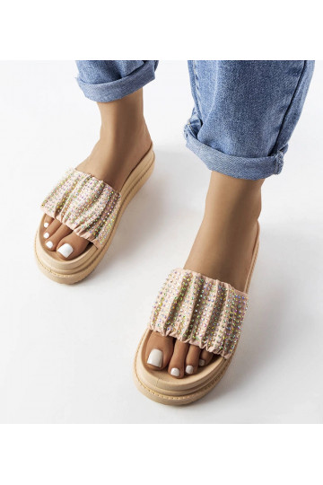 Mule plataforma rosa com... 2