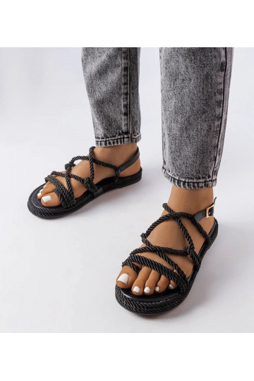 Sandálias pretas Burwell Woven 2