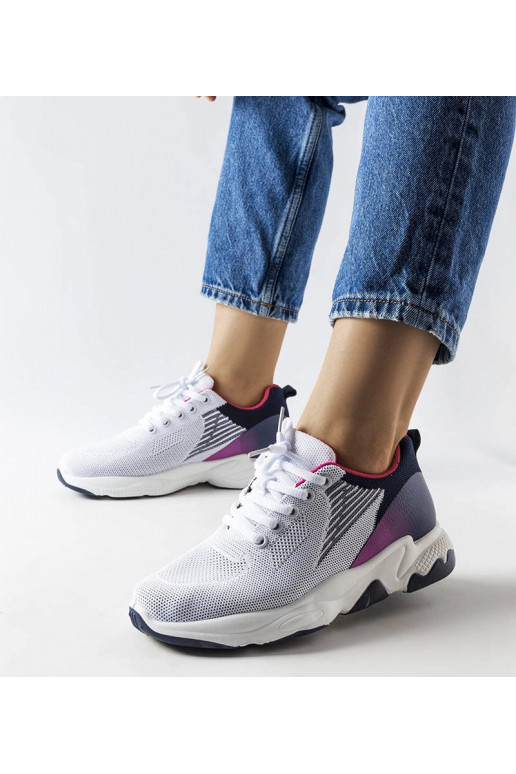 Tênis esportivo Galatee branco e azul...