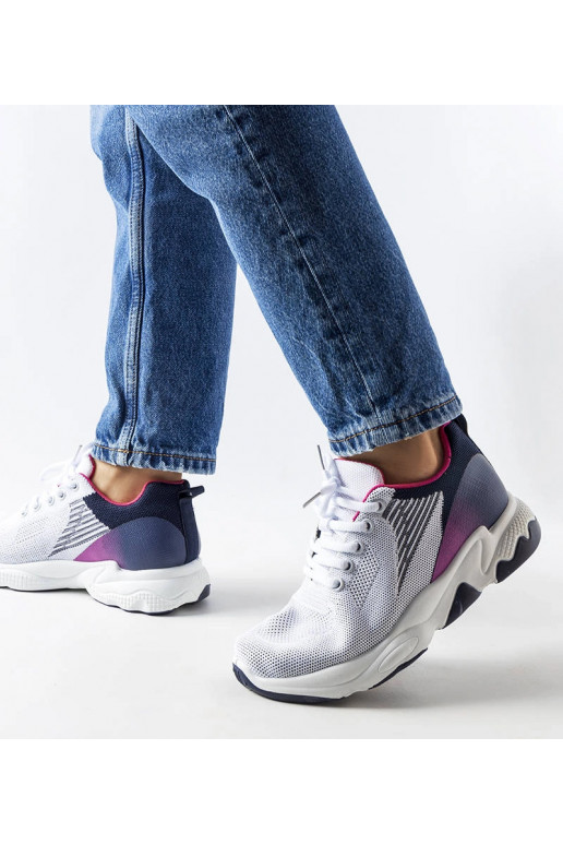 Tênis esportivo Galatee branco e azul...