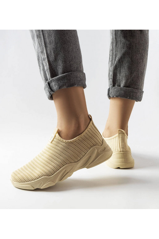 Tênis Azalee Bege Feminino Slip-On