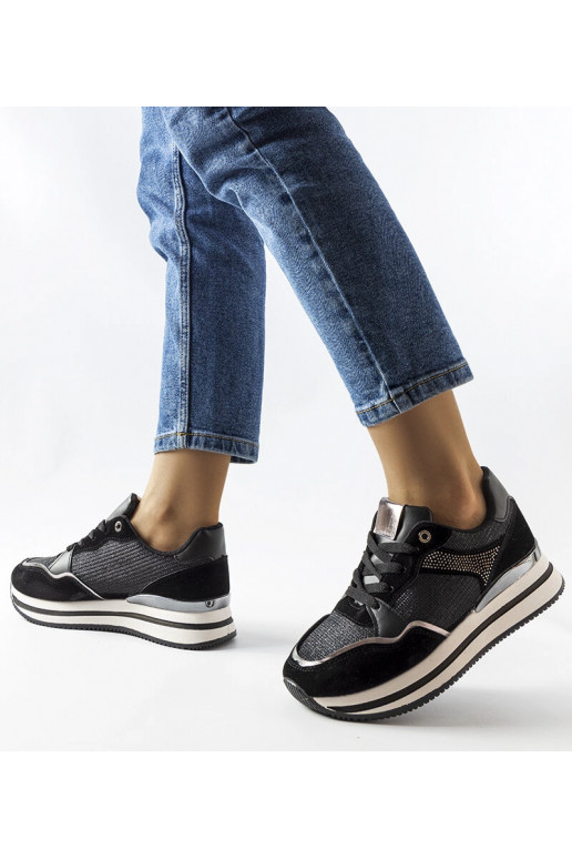 Tênis Enola preto brilhante