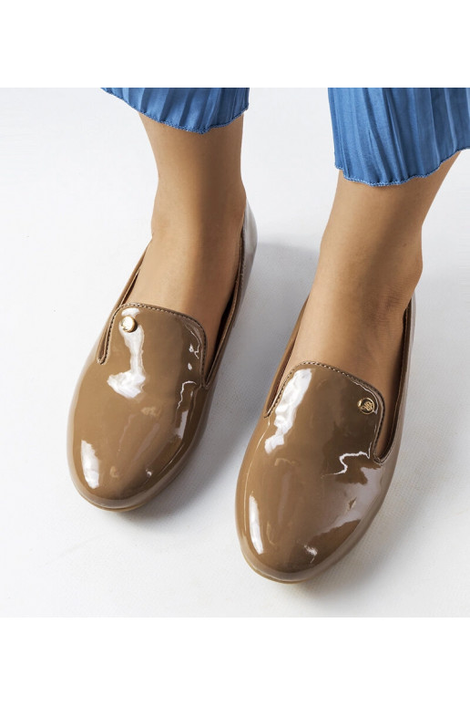 Sapatos Lang de couro envernizado marrom