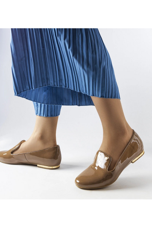 Sapatos Lang de couro envernizado marrom