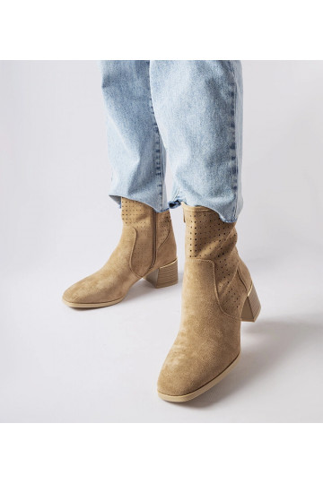Botins bege com cano... 2