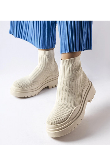 Tênis cano alto bege Marks 2