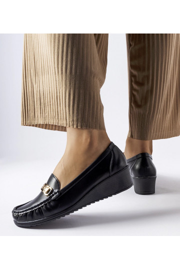 Mocassim Lerino preto com... 2
