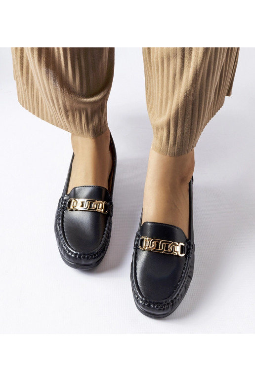 Mocassim Lerino preto com fivela de...