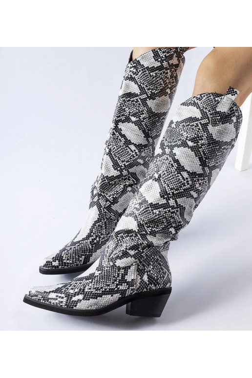 Botas de cowboy com estampa de cobra...