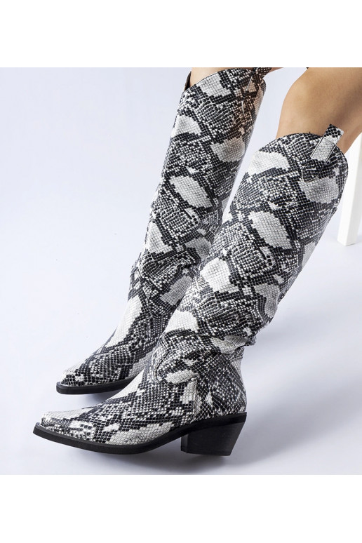 Botas de cowboy com estampa de cobra...