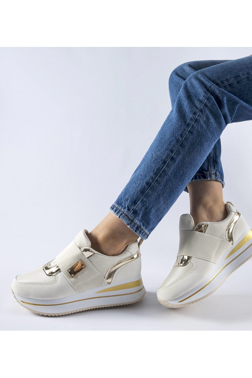 Tênis plataforma slip-on bege Sages