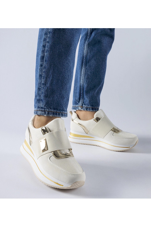 Tênis plataforma slip-on bege Sages