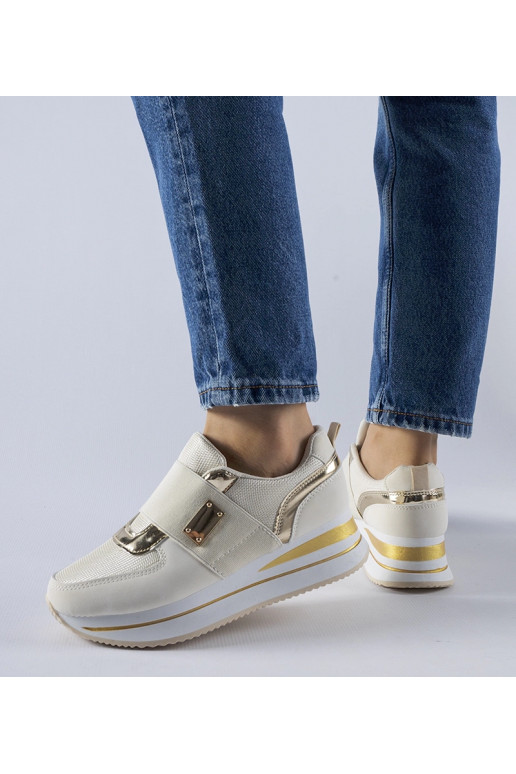 Tênis plataforma slip-on bege Sages