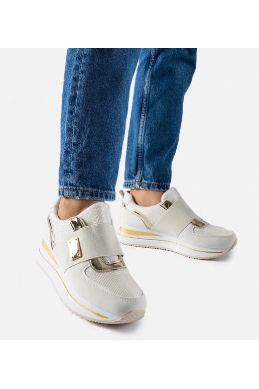 Tênis plataforma slip-on bege Sages
