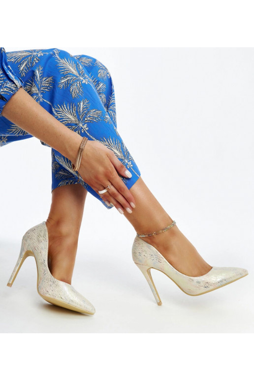 Serranillos Gold Metallic Couro...