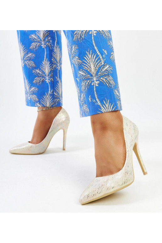 Serranillos Gold Metallic Couro...