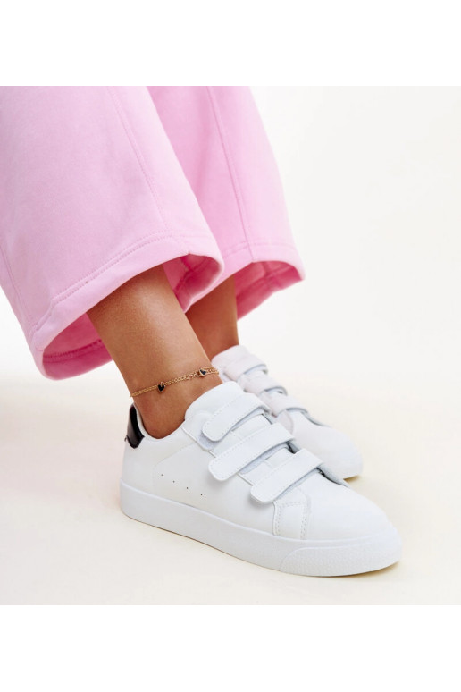 Tênis Samala velcro preto e branco
