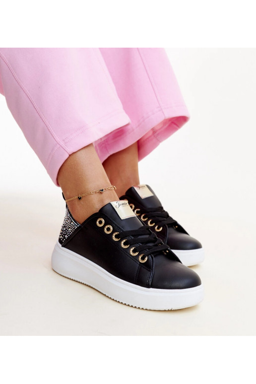 Tênis preto com zircônias Antonietta